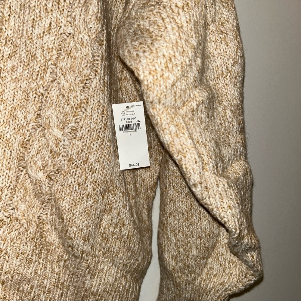 Old Navy Women’s Beige Heathered Mock Neck Knit Pullover Sweater Large NWT - Picture 6 of 6